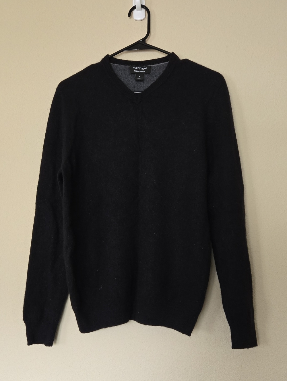 Nordstrom Men's Black Crewneck 100% Cashmere Sweater